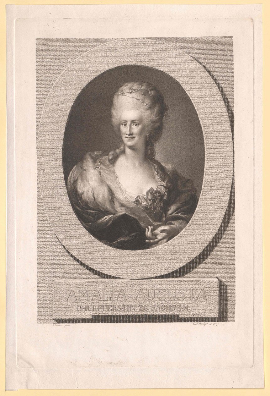 Prinses van Pfalz-Zweibruecken-Birkenfeld Amalie Auguste door Artist Unknown