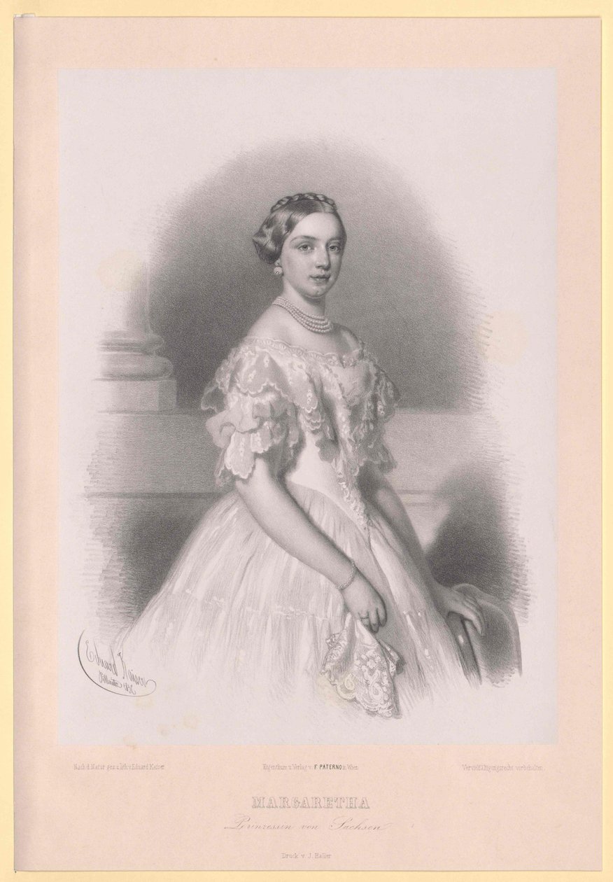Prinses van Saksen Margaret door Artist Unknown