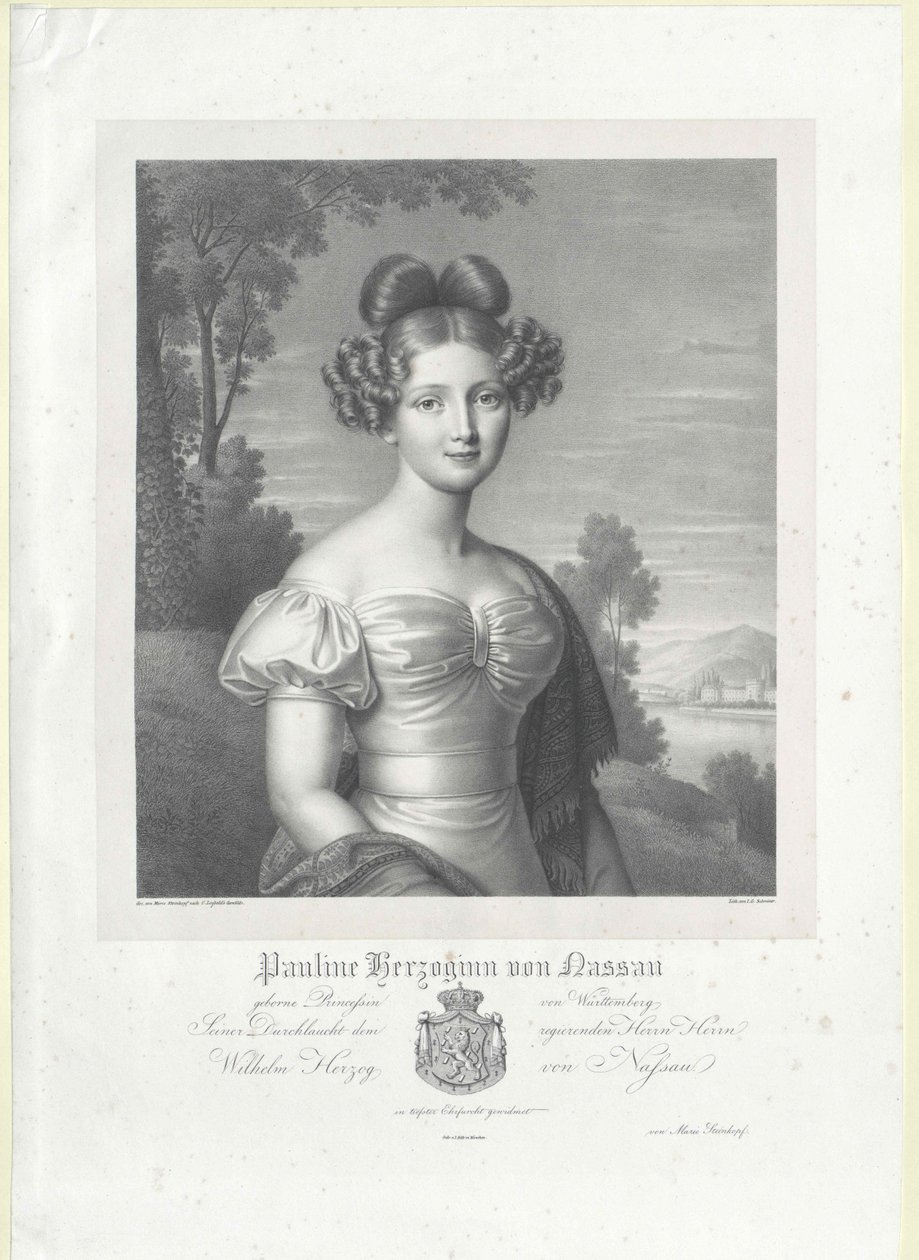 Prinses van Württemberg Pauline door Artist Unknown