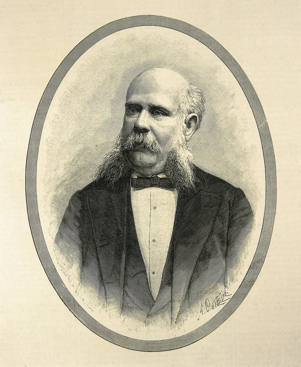 RIUS I TAULET, Francesc de Paula. Spaanse advocaat en politicus. Burgemeester van Barcelona en promotor van de Wereldtentoonstelling van Barcelona 1888. Portret gepubliceerd in 