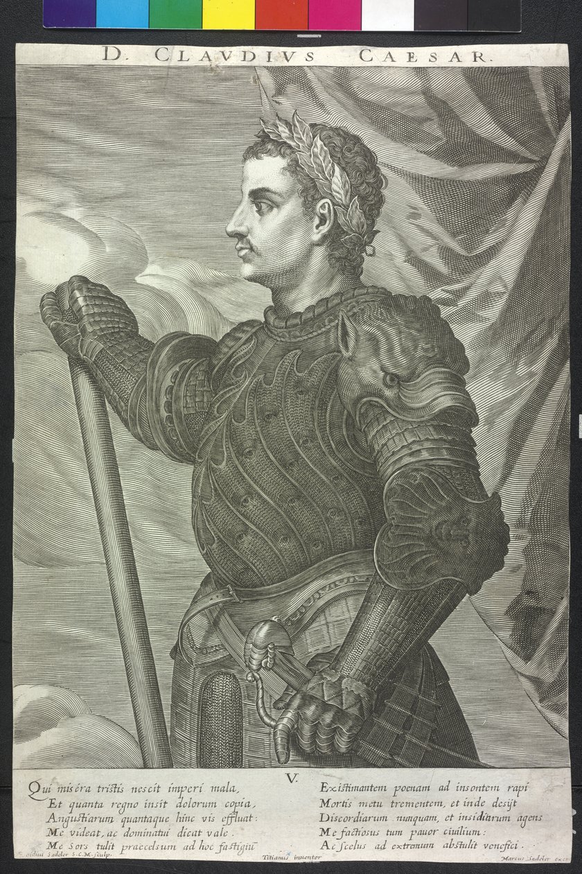 Romeinse keizer Claudius door Artist Unknown