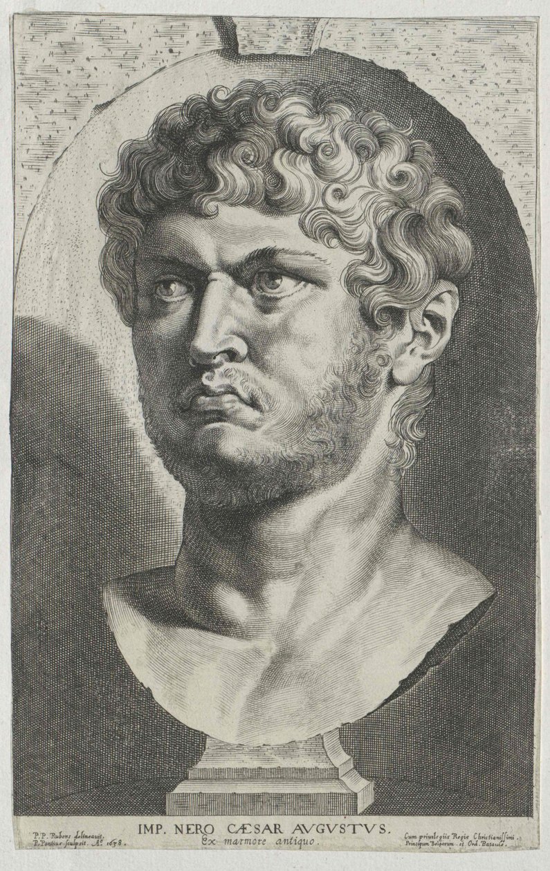 Romeinse keizer Nero (afdruk) door Artist Unknown