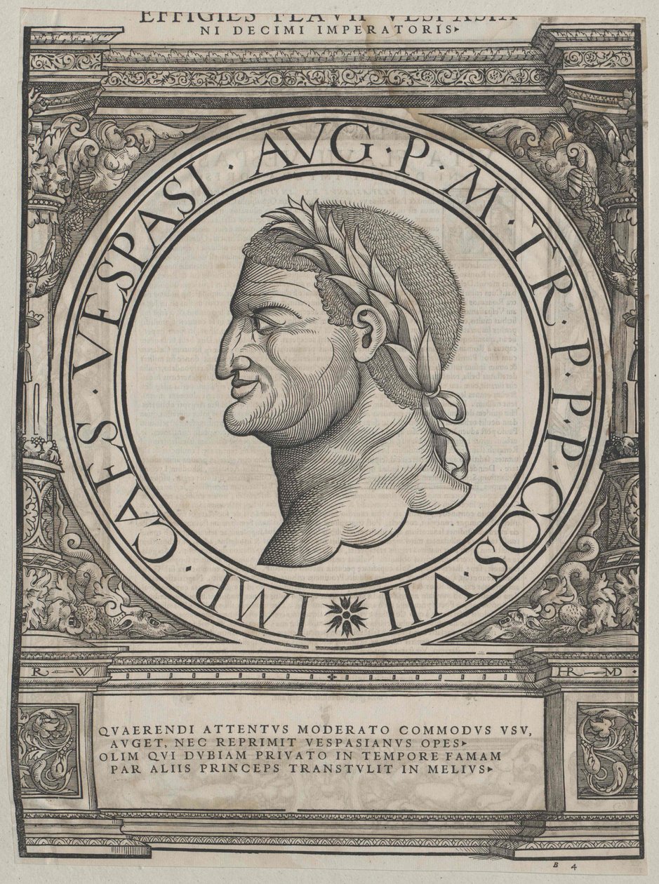 Romeinse keizer Vespasianus door Artist Unknown