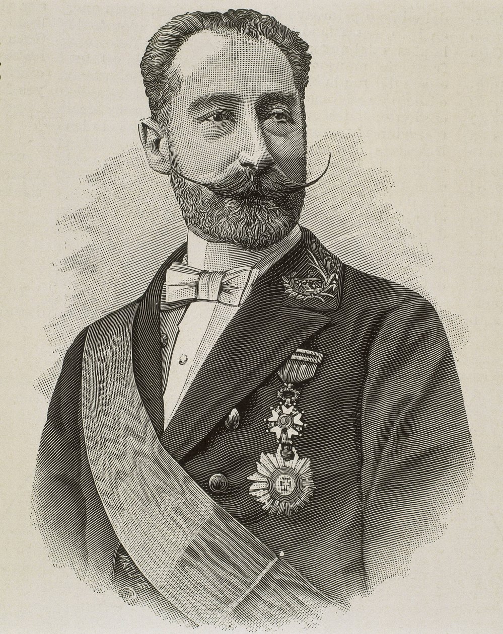 SALVADOR RODRIGÁÑEZ, Amos (1845-1922). Spaanse politicus en ingenieur. Gravure. door Artist Unknown