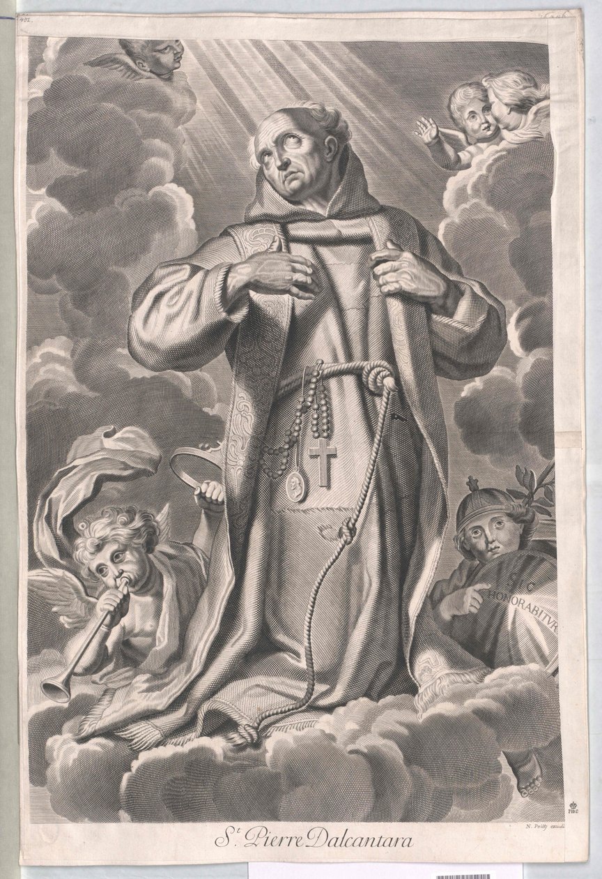 Sint Peter van Alcantara door Artist Unknown