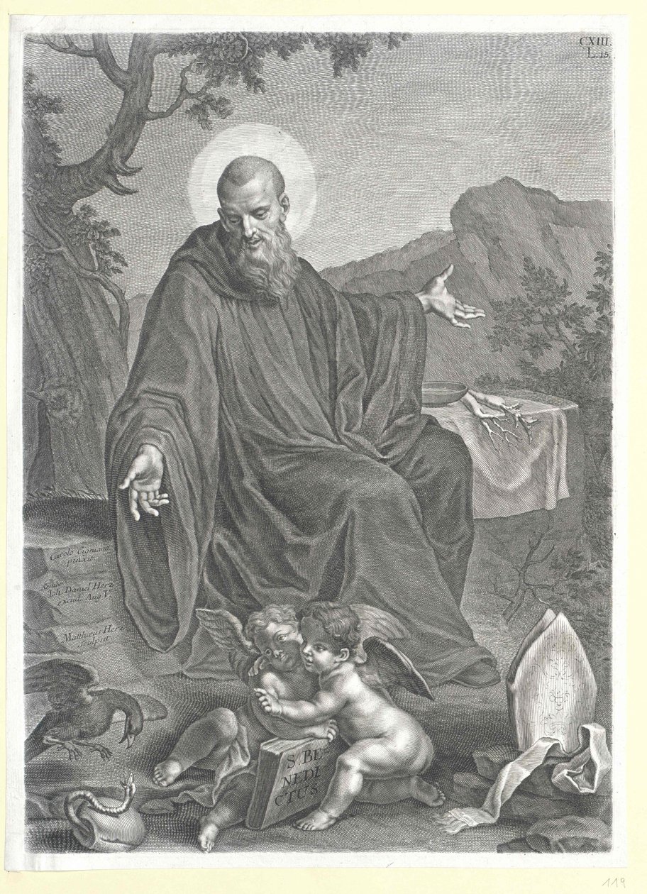 Heilige Benedictus van Nursia door Artist Unknown