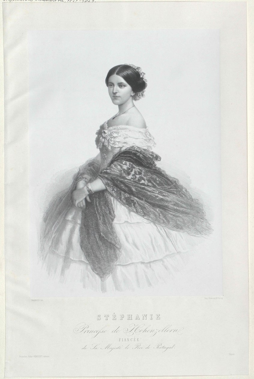 Stephanie Friederike van Huis Hohenzollern-Sigmaringen door Artist Unknown