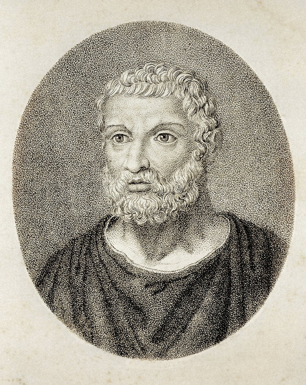 THALES van Milete (6e eeuw v.Chr.). Portret van Thales van Milete door Artist Unknown
