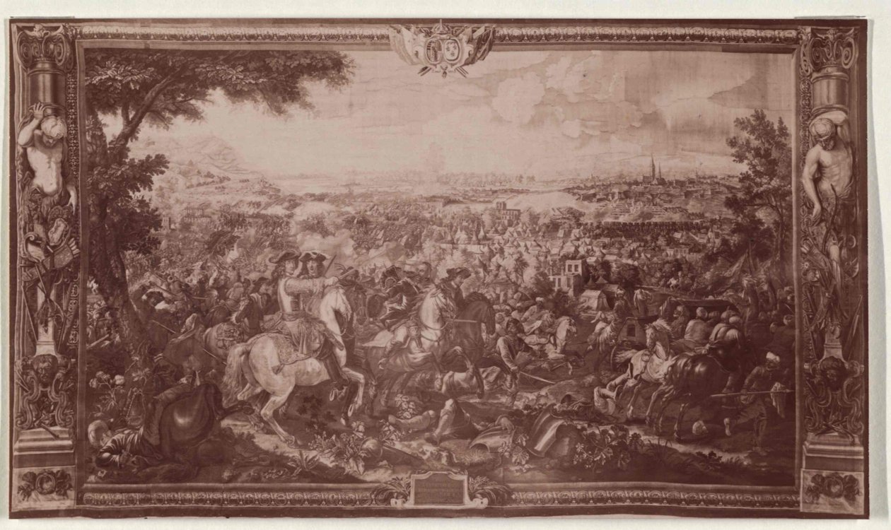 De bevrijding van Wenen in 1683 - Gobelin tapijt in de "Ritterstube" van het Weense Hofburg Paleis door Artist Unknown
