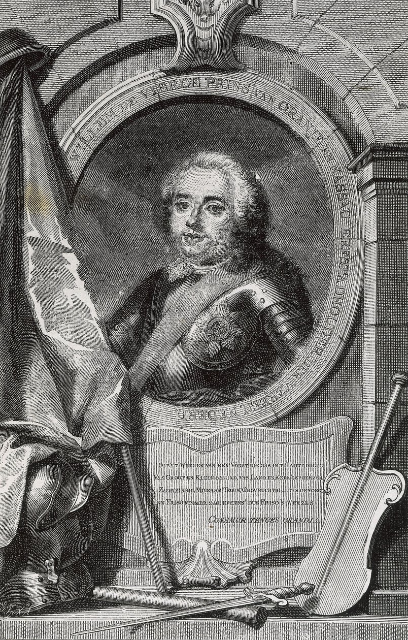 WILLEM IV (1711-1751). Eerste erfelijke stadhouder van Nederland. Gravure. door Artist Unknown