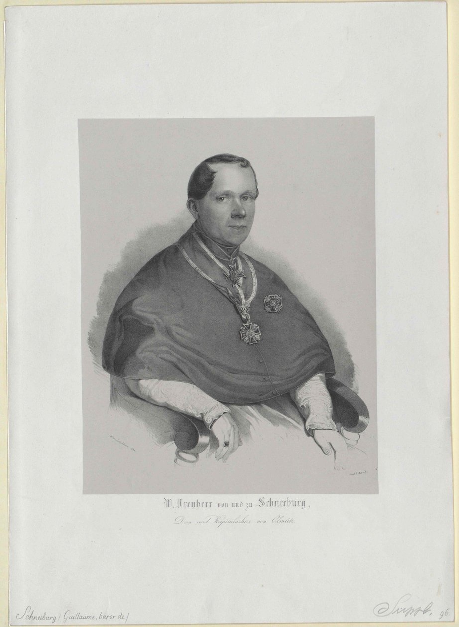 Wilhelm baron Schneeburg naar Salthaus en schijf door Artist Unknown