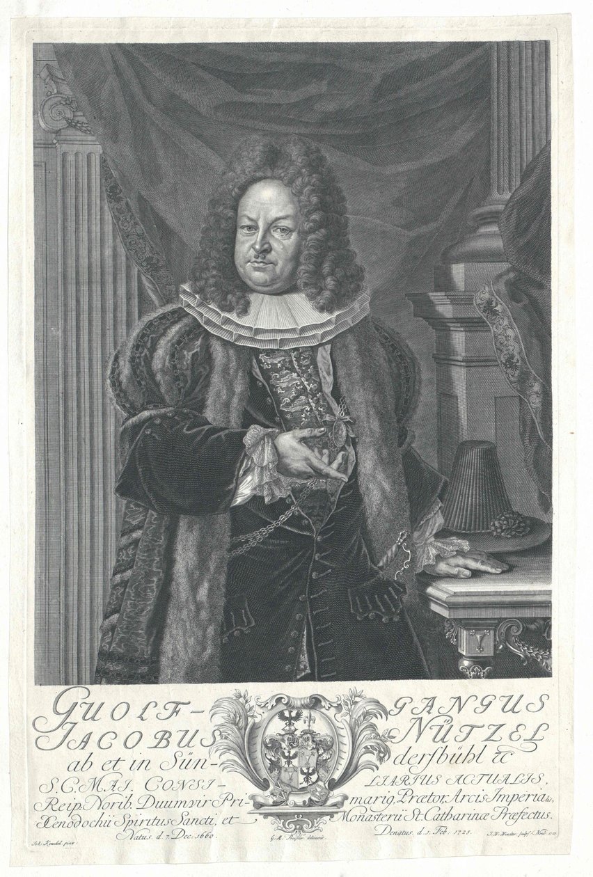 Wolfgang Jacob Nuetzel von Suendersbuehl door Artist Unknown