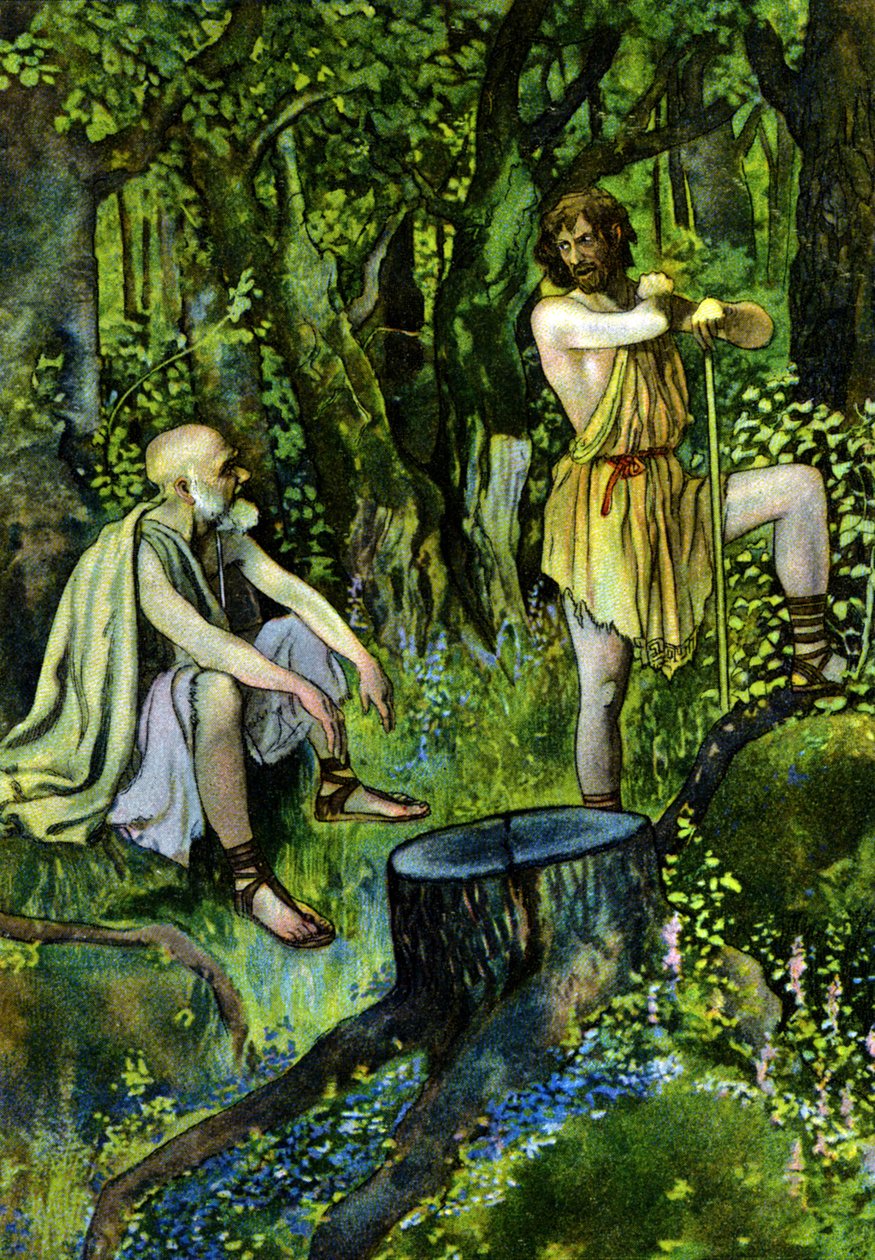 Timon van Athene, toneelstuk van William Shakespeare, ca. 1880 (prent) door Artus Scheiner