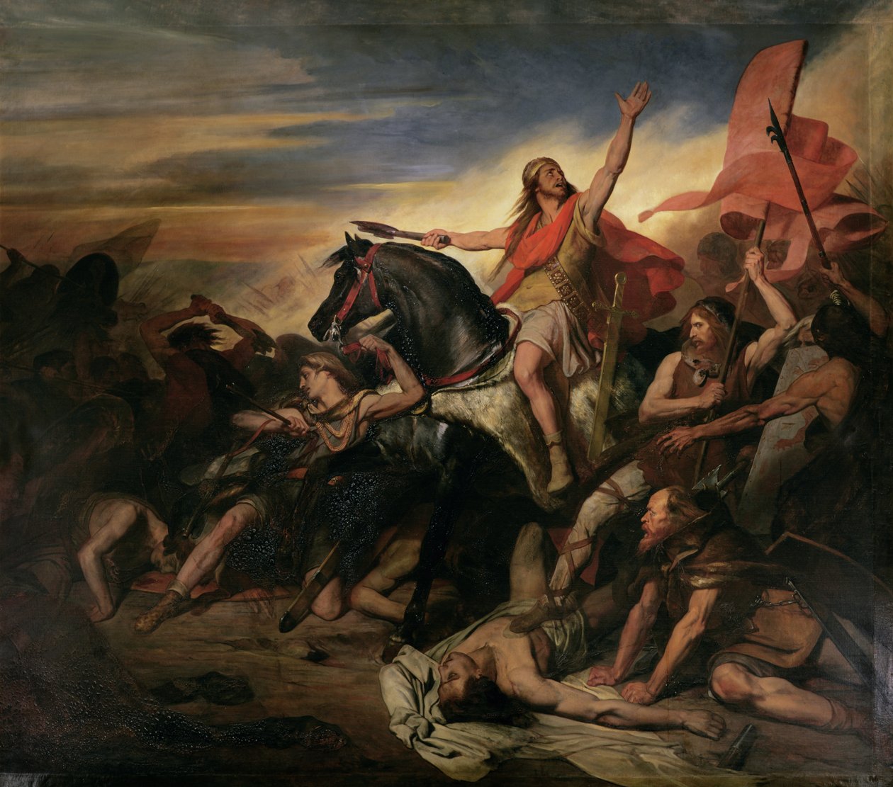 Slag bij Tolbiac in 496 na Christus, 1837 door Ary Scheffer