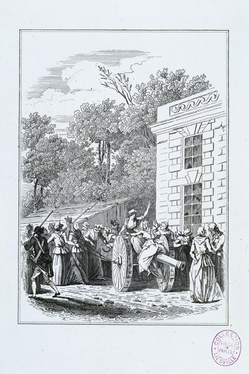 Vertrek van de vrouwen uit de Halle naar Versailles, op de ochtend van 5 oktober door Ary Scheffer