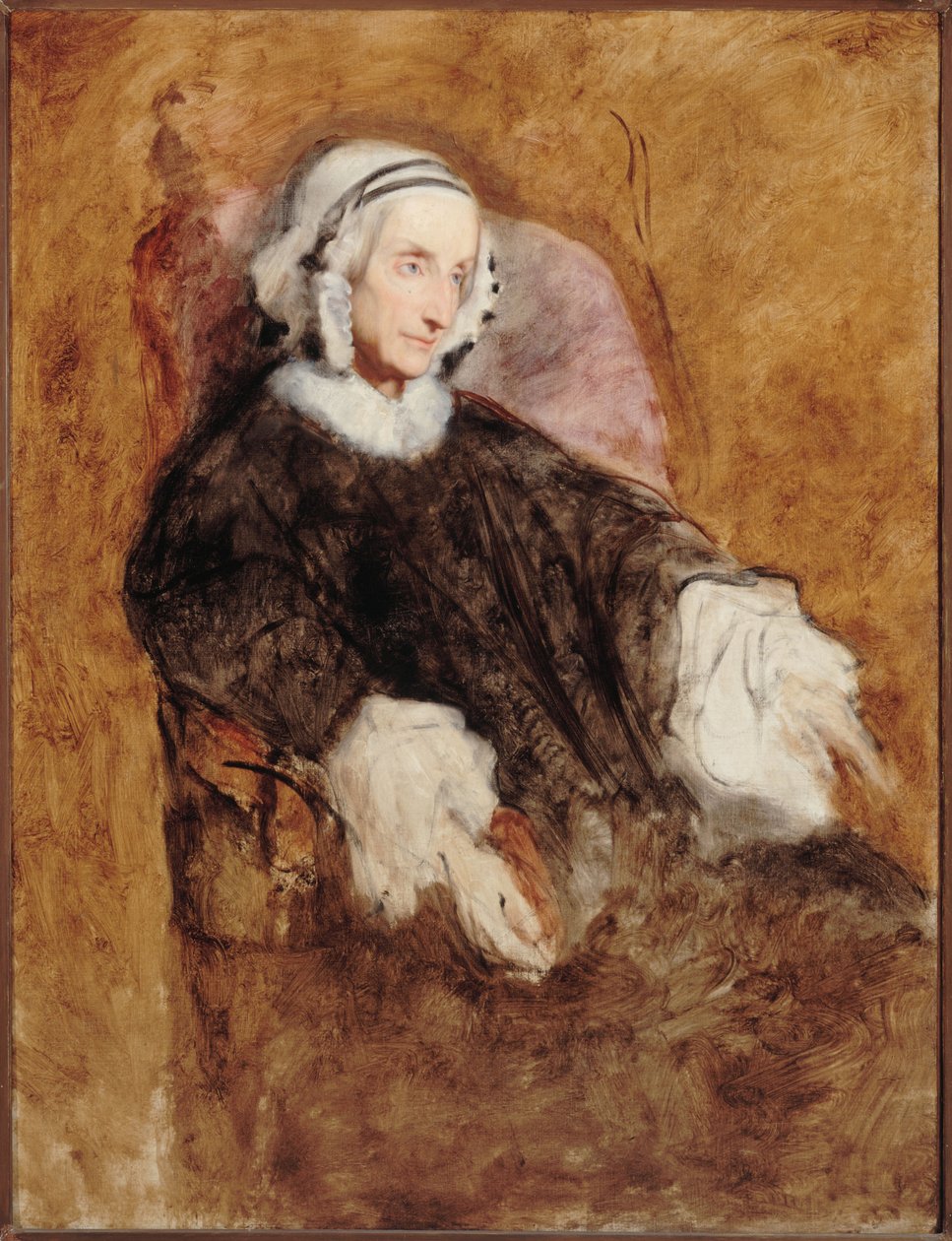 Portret van koningin Marie-Amélie in rouw door Ary Scheffer
