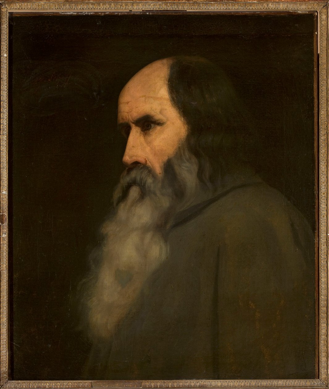 Portret van een oude man (Berthold Schwarz) door Ary Scheffer