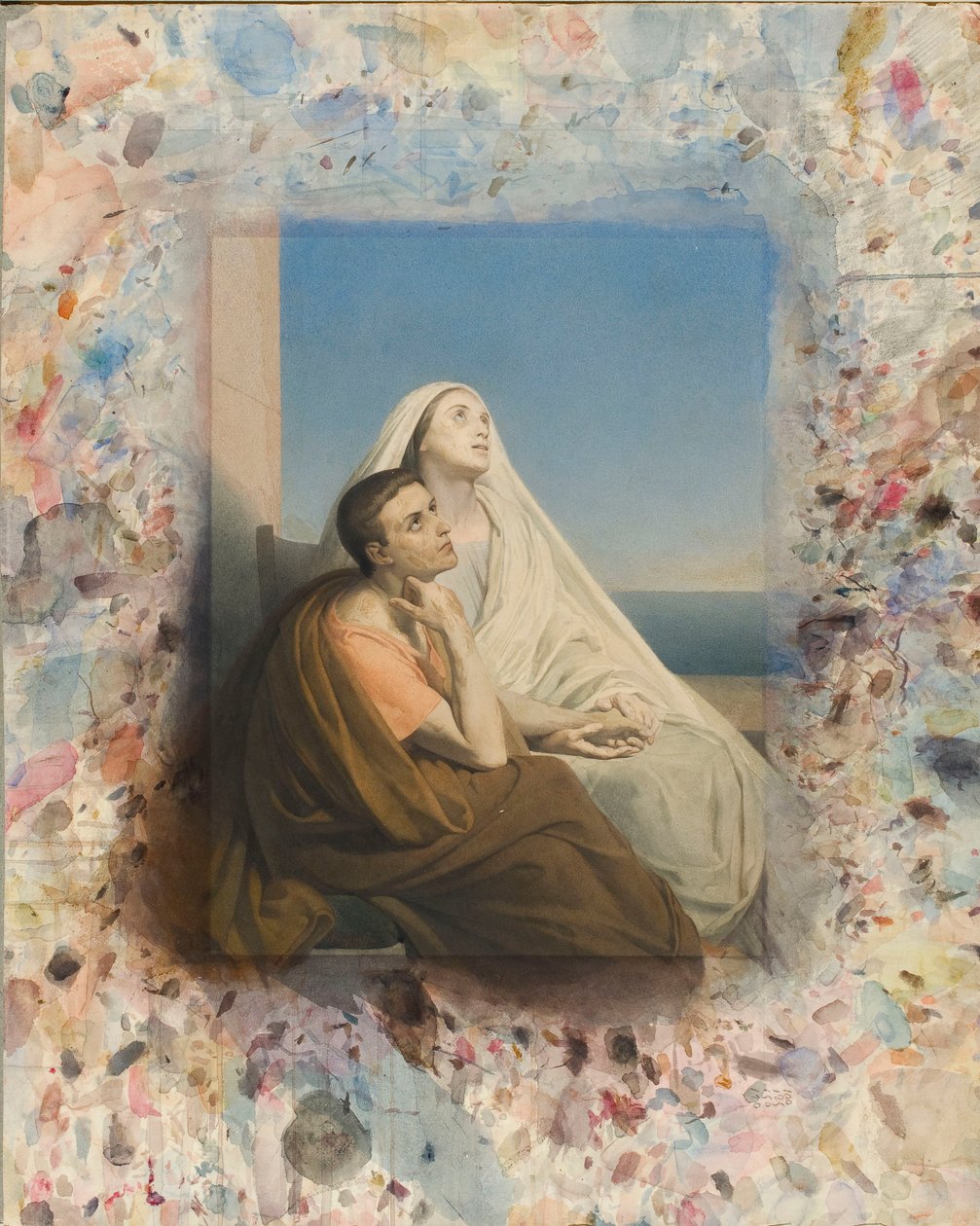 De heilige Augustinus en de heilige Monica door Ary Scheffer