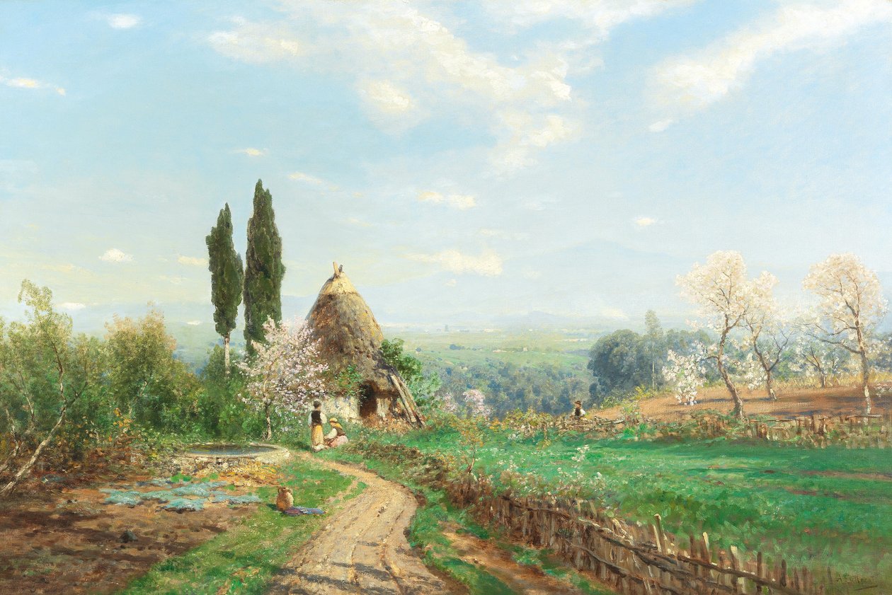 Lente in de Campagna door Ascan Lutteroth