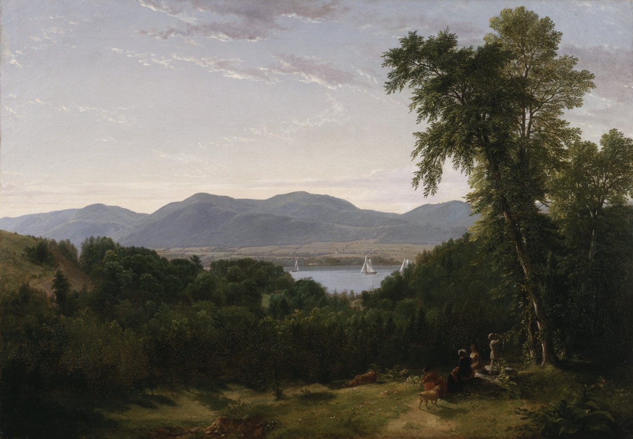 Beacon Hills aan de Hudson River, 1852 door Asher Brown Durand