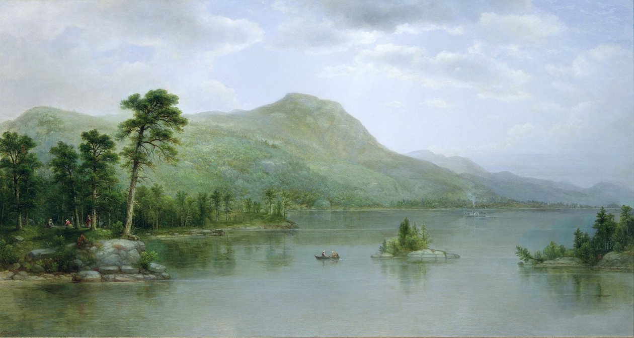 Black Mountain vanaf de Haven Eilanden, Lake George, New York door Asher Brown Durand