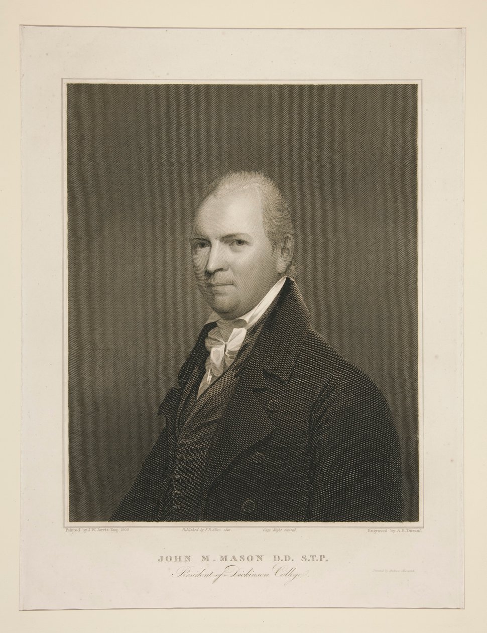 John M. Mason, D.D., S.T.P., President van Dickinson College door Asher Brown Durand