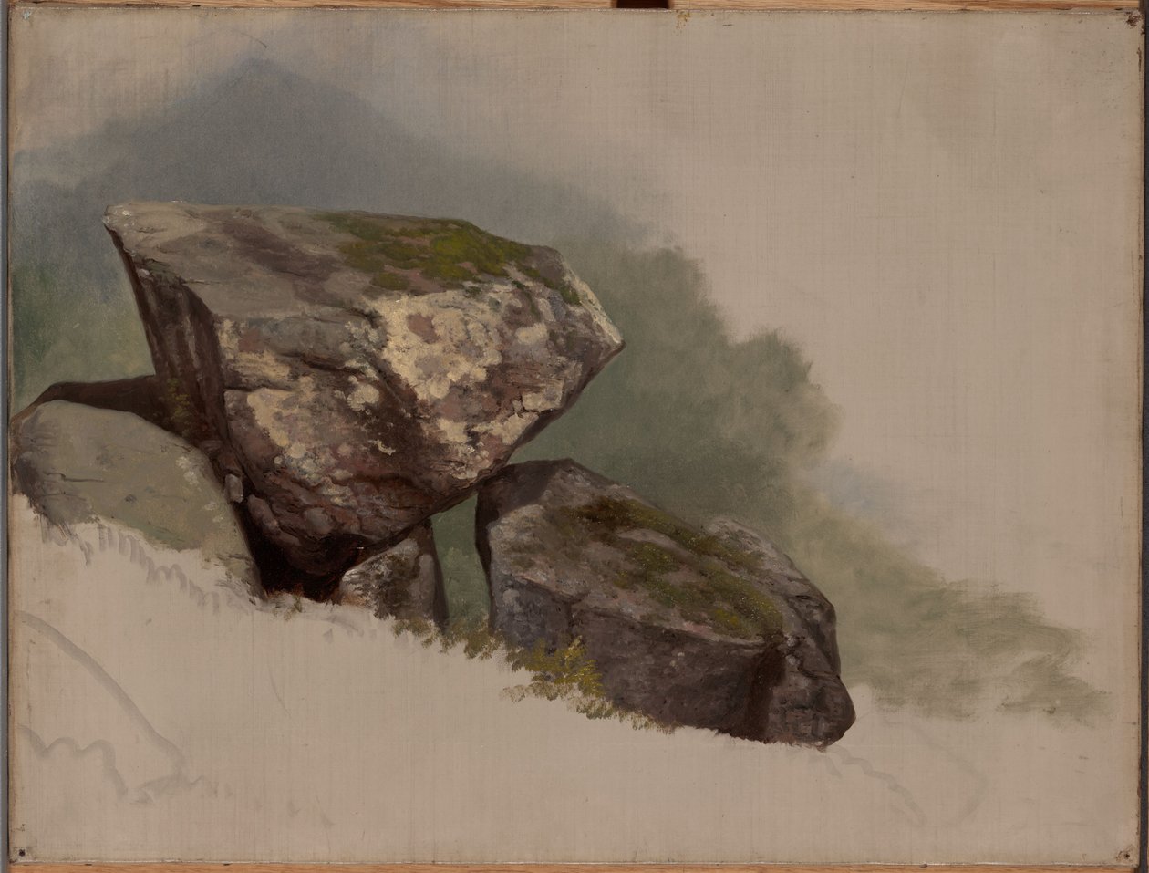 Studie van een rots door Asher Brown Durand