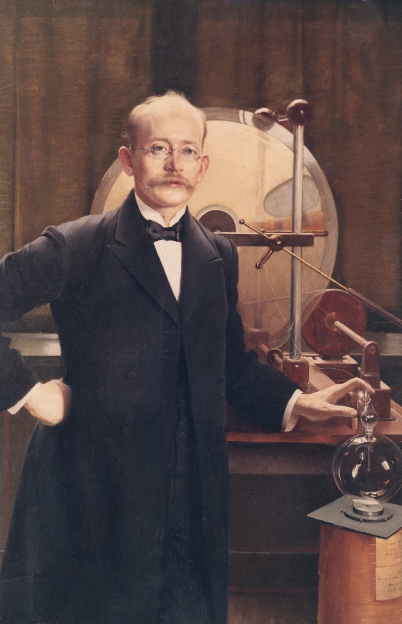 Portret van Kristian Birkeland, Noorse wetenschapper en industrieel door Asta Nørregaard