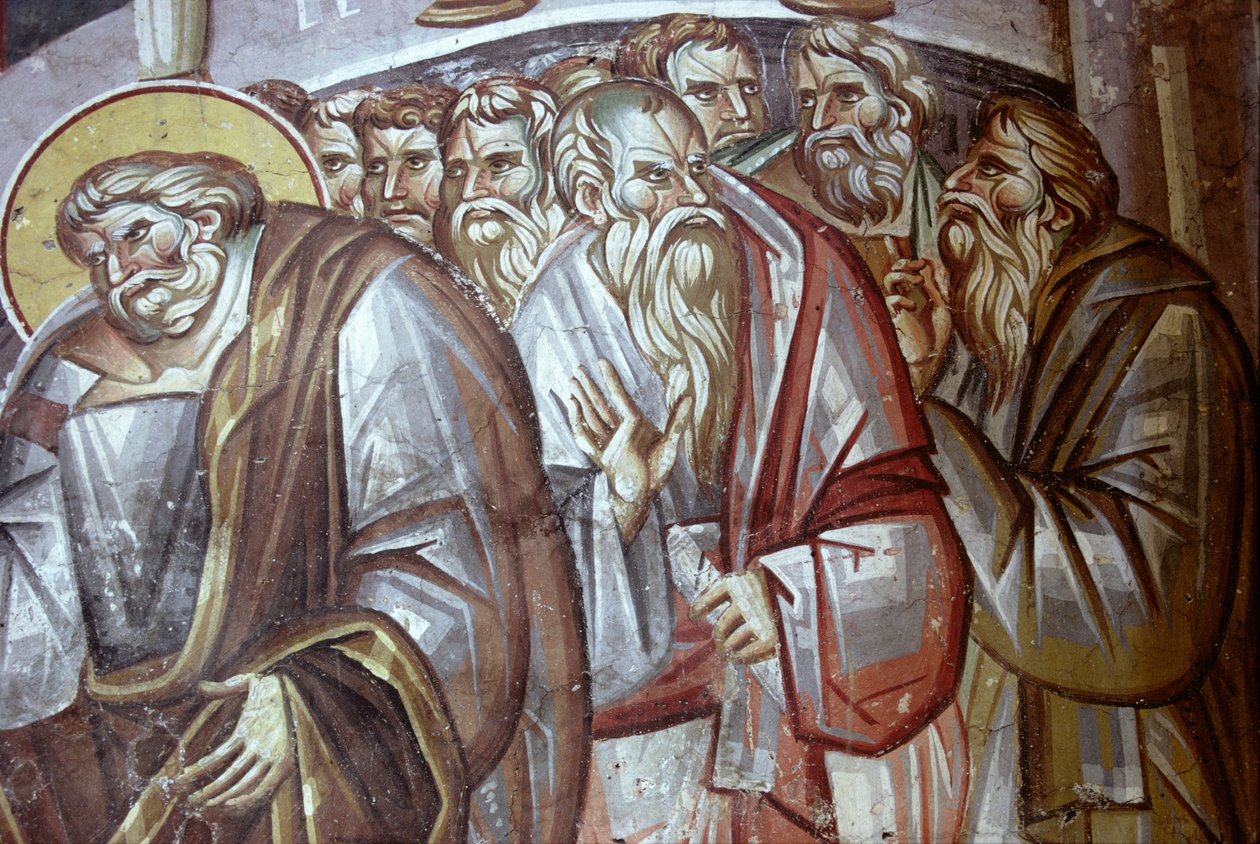Detail van de presentatie van de Maagd door Astrapas and Eutychios