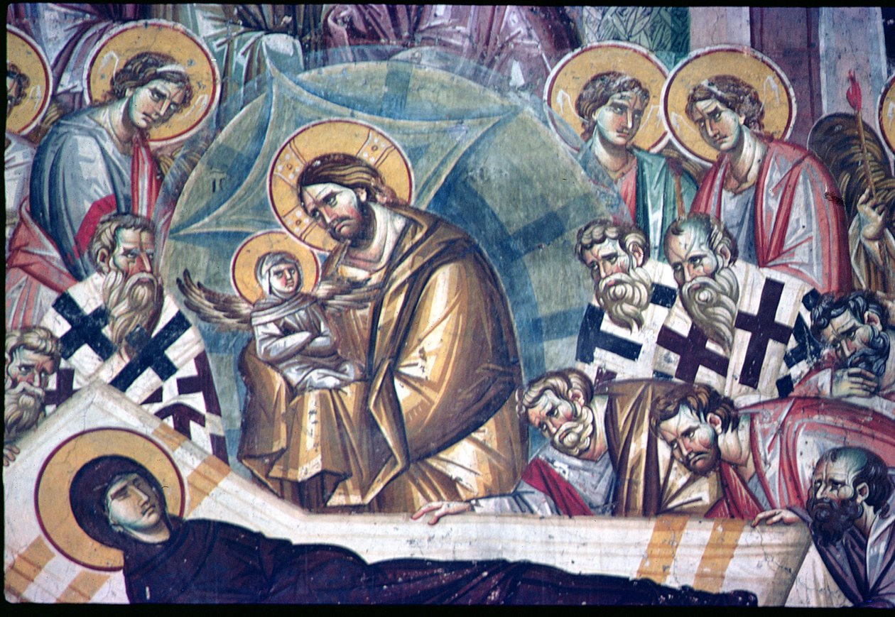 Detail van de Dormitie van de Maagd door Astrapas and Eutychios