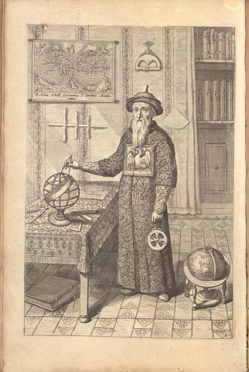 Johann Adam Schall von Bell. Uit Athanasius Kirchers China Illustrata, 1667 door Athanasius Kircher