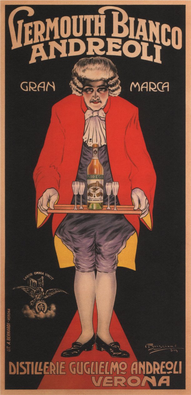 Vermouth Bianco Andreoli, 1919 door Attilio Bresciani