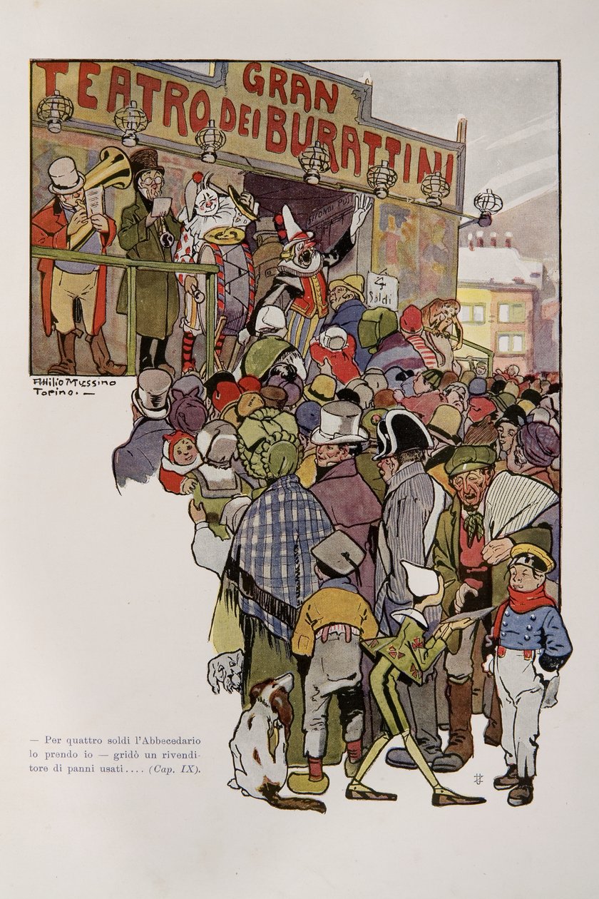 Illustratie uit Pinokkio door Attilio Mussino