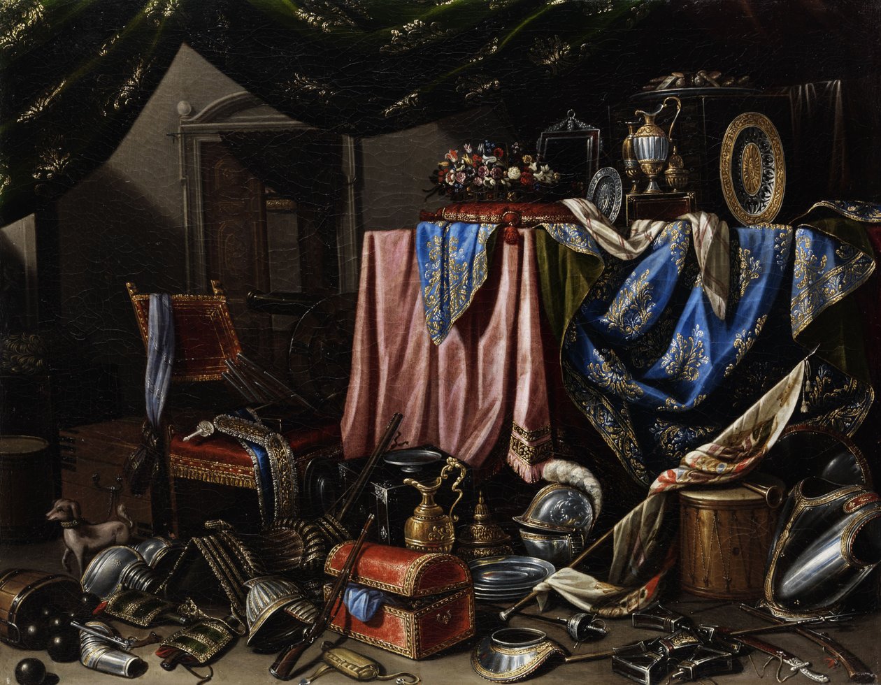 Ostentatief stilleven door Attributed to Carlo Manier