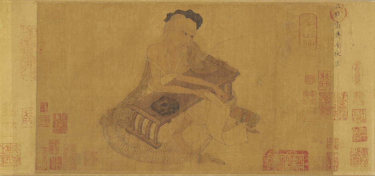 Fu Sheng legt de Klassieker uit door Attributed to Zhang Sengyao