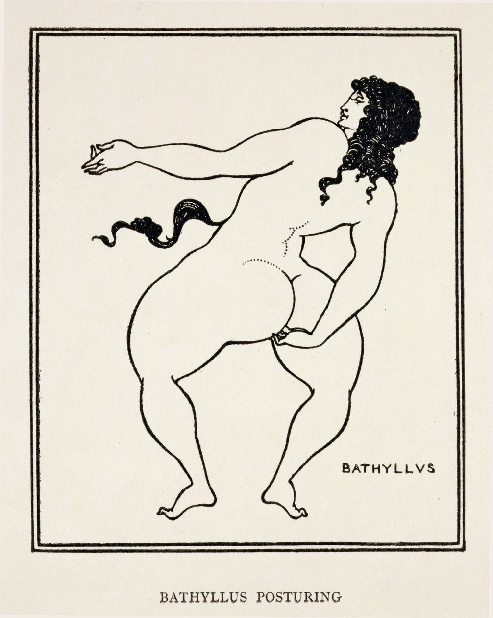 Bathyllus, Romeinse danser en pantomimusartiest door Aubrey Beardsley