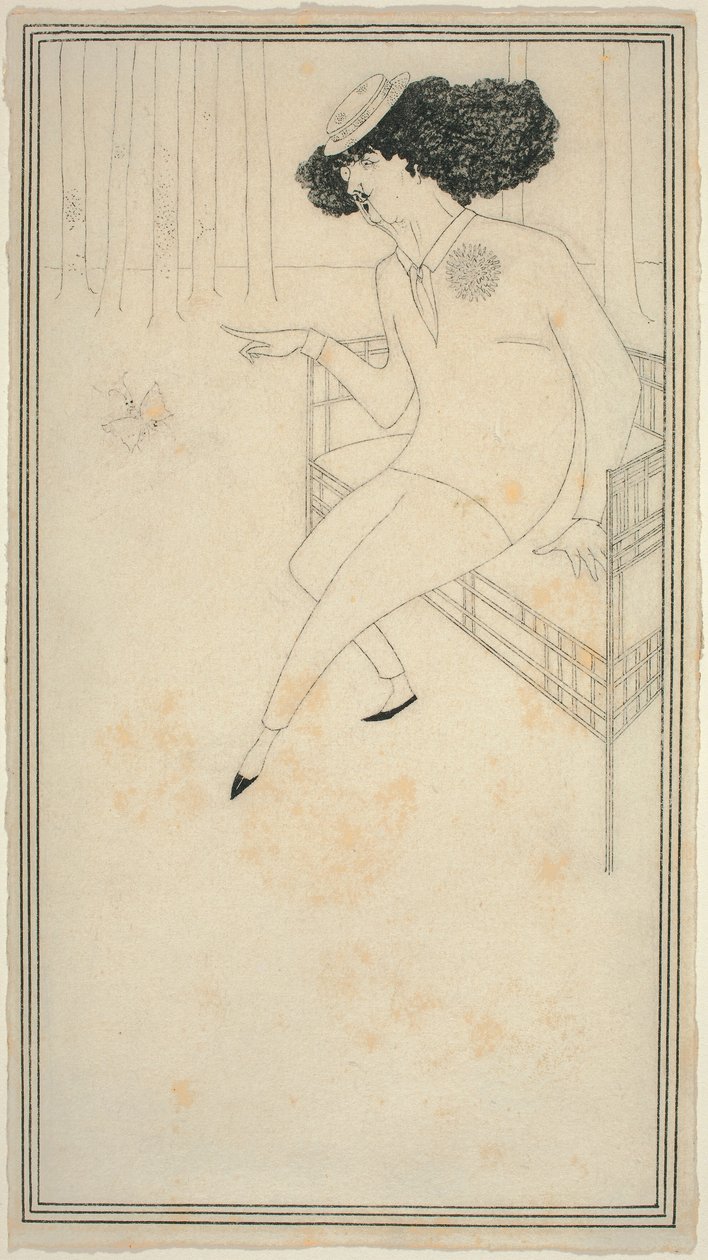 Karikatuur van J.M. Whistler door Aubrey Beardsley