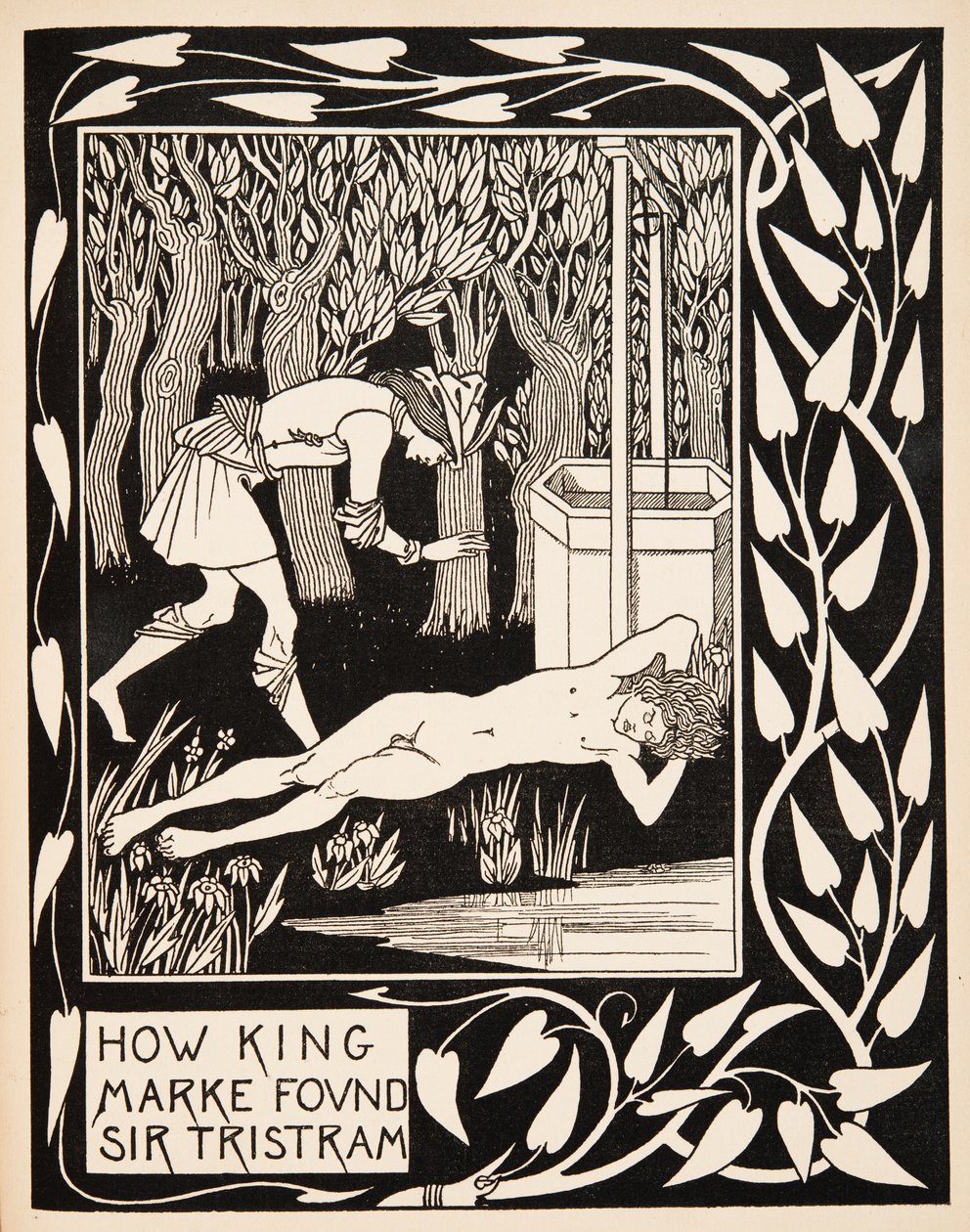 Hoe koning Marke Sir Tristram vond door Aubrey Beardsley