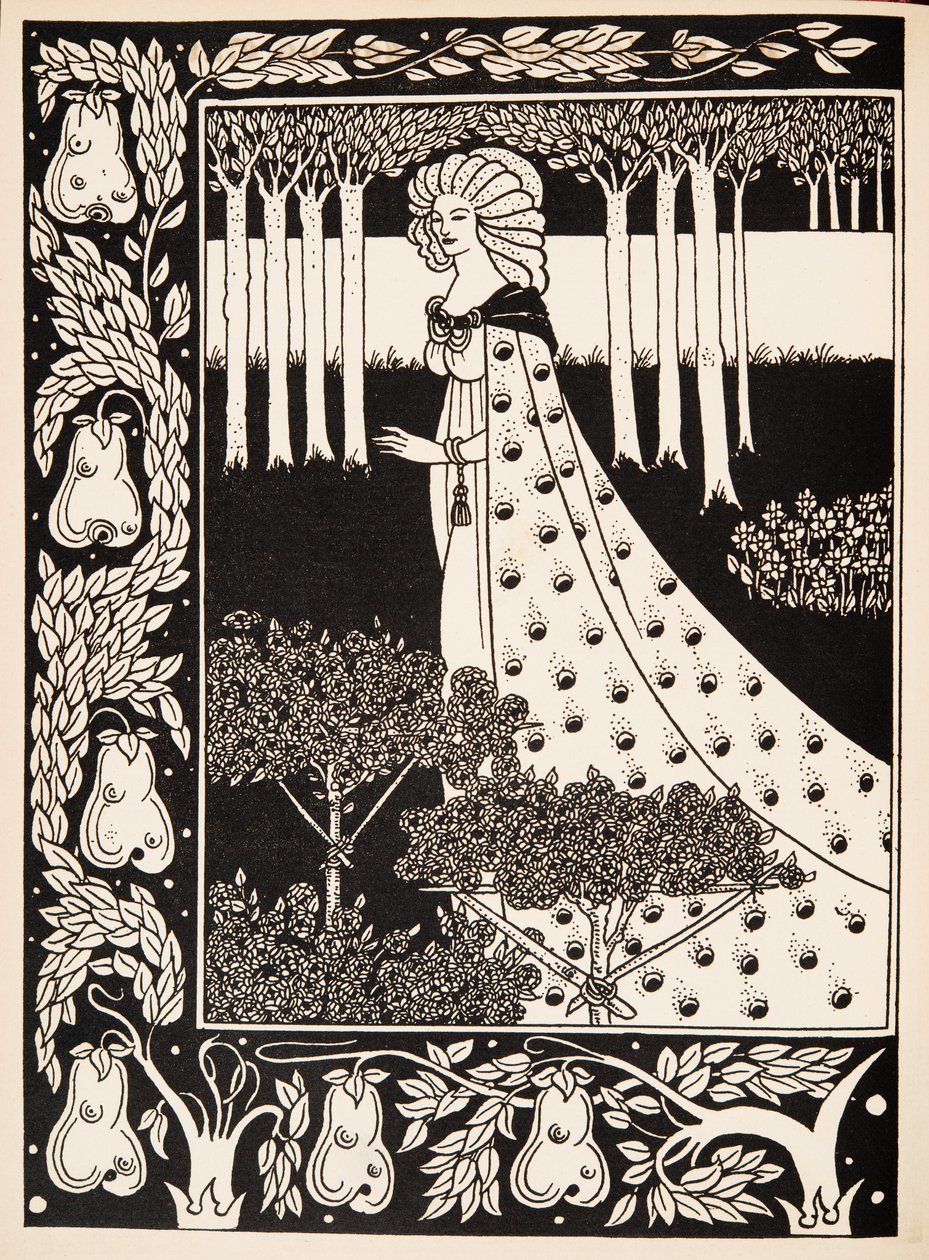 La Beale Isoud bij Joyous Gard door Aubrey Beardsley