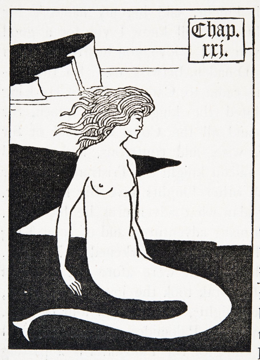 Zeemeermin. Hoofdstuk titel door Aubrey Beardsley
