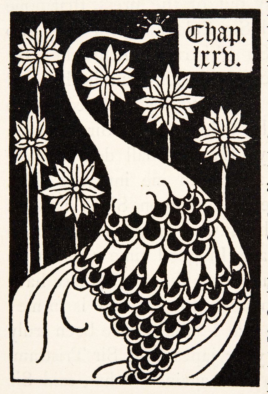 Pauw, hoofdstuk titel door Aubrey Beardsley