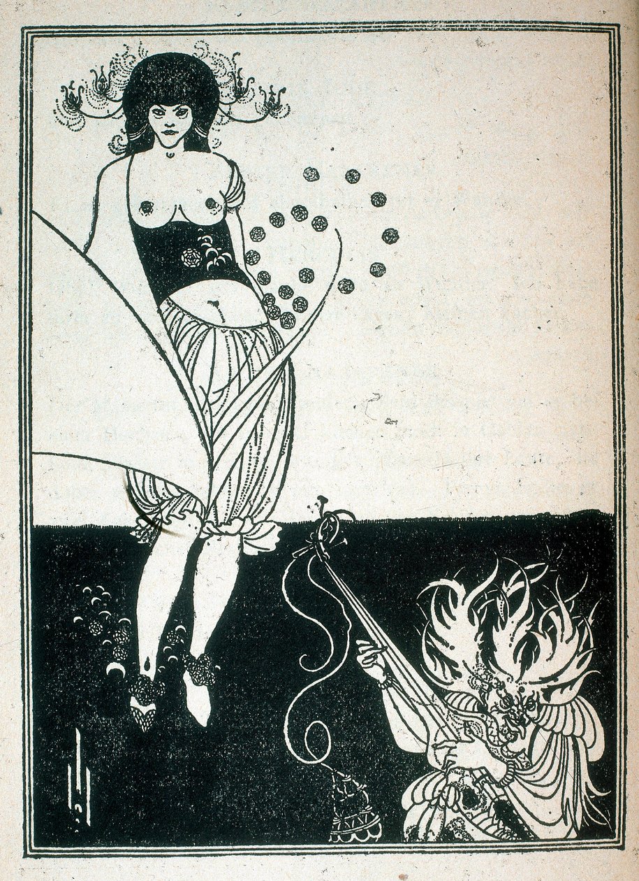 Salome, illustratie van het toneelstuk geschreven door Oscar Wilde door Aubrey Beardsley