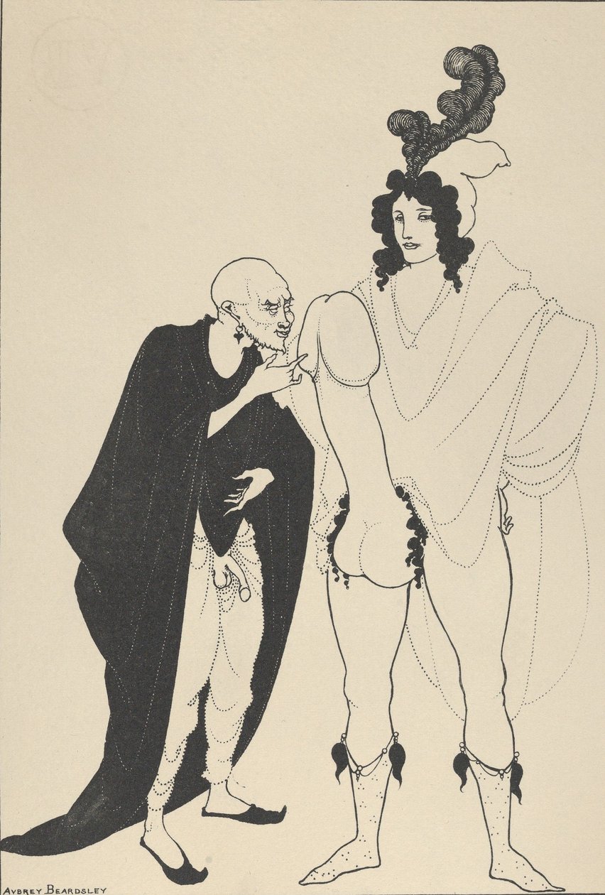 Het Onderzoek van de Heraut, voor De Lysistrata van Aristophanes door Aubrey Beardsley