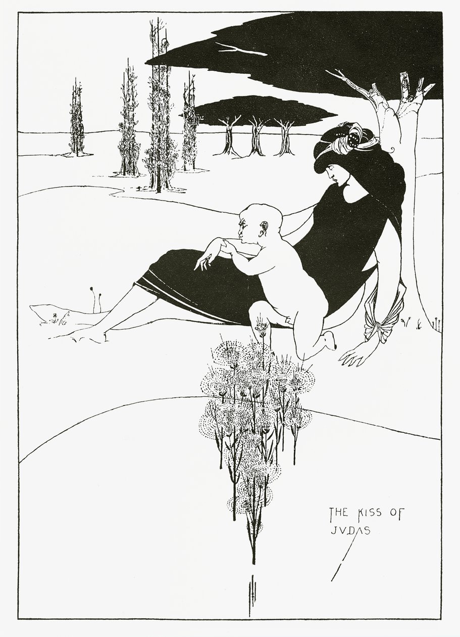 De Kus van Judas, 1893 door Aubrey Beardsley