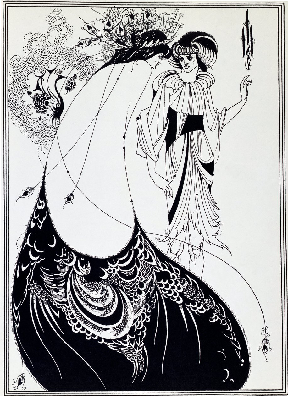 De Pauwenrok. Illustratie van Salome door Oscar Wilde door Aubrey Beardsley