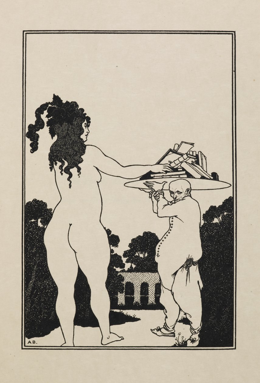 Tekening uit een boek van vijftig tekeningen door Aubrey Beardsley