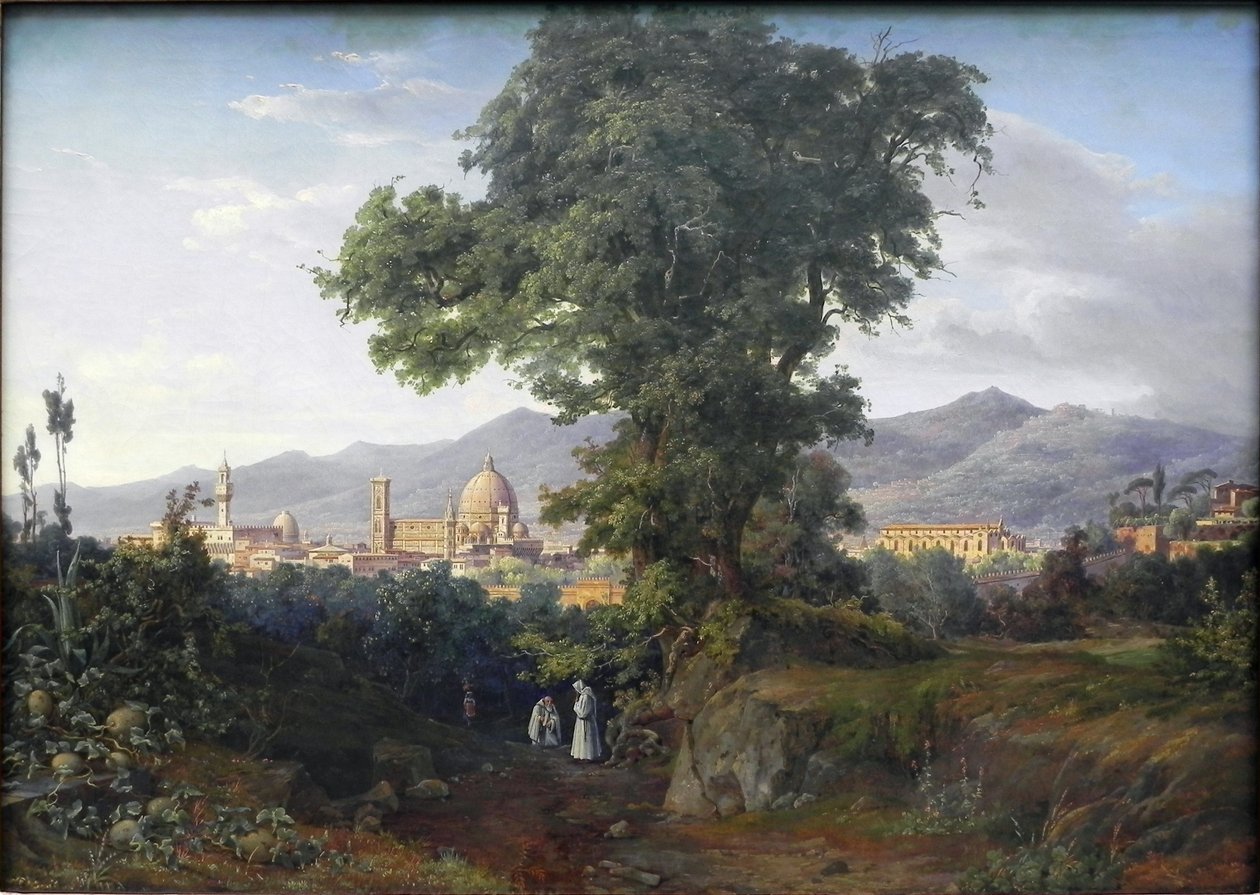 Duits: Uitzicht op Florence Uitzicht op Florence door August Ahlborn