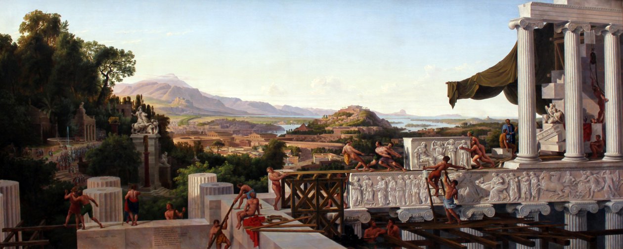 Uitzicht op de bloem van Griekenland door August Ahlborn