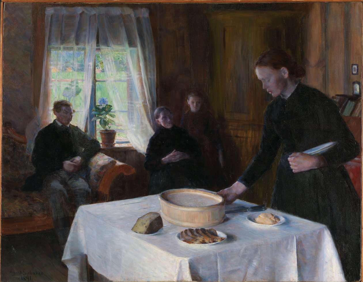 De tafel dekken door August Eiebakke