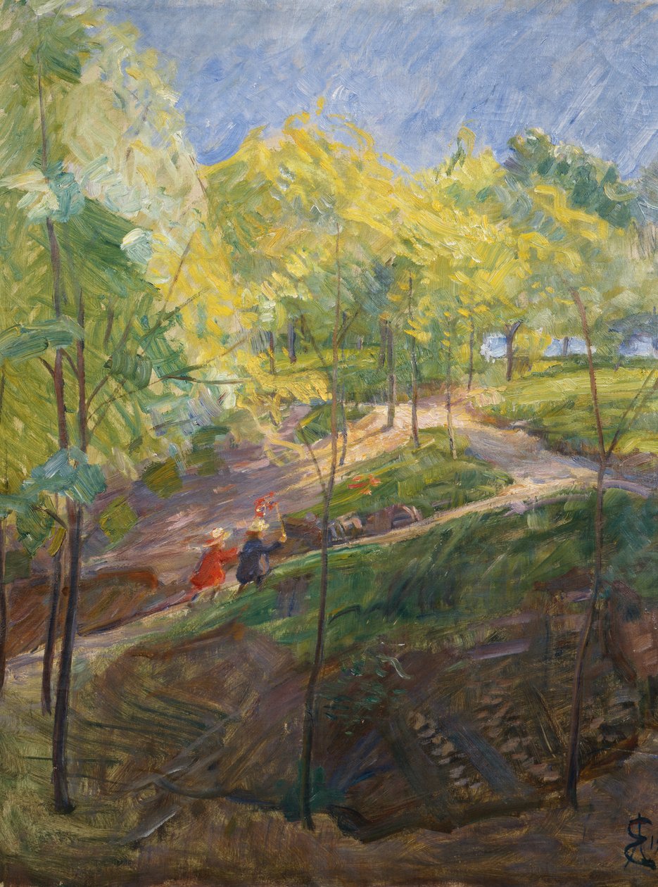 Sankthanshaugen / Schets door August Eiebakke